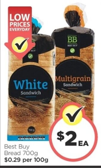 Foodworks Best Buy Bread 700g offer