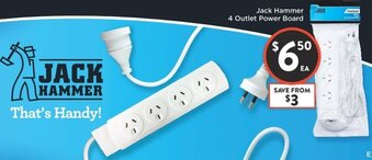 Foodworks Jack Hammer 4 Outlet Power Board offer