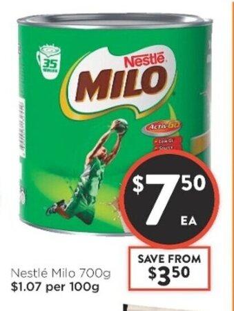 Foodworks Nestlé Milo 700g offer