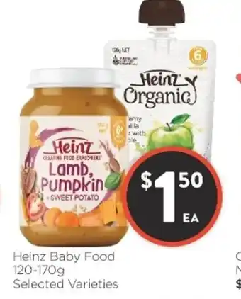 Foodworks Heinz Baby Food 120-170g offer