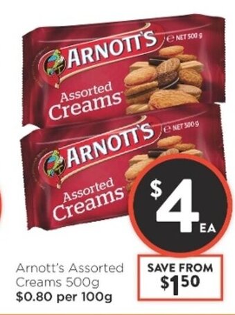 Arnott's Assorted Creams 500g