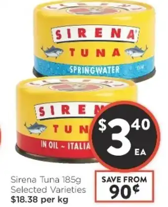 Foodworks Sirena Tune 185g offer