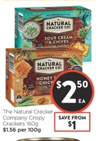 Foodworks The Natural Cracker Company Crispy Crackers 160g offer