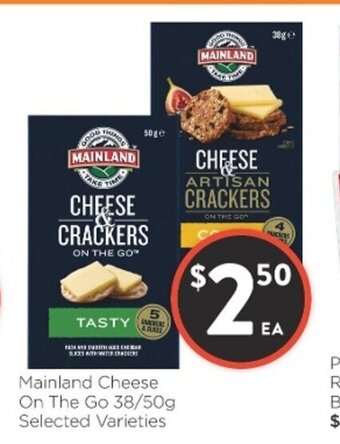 Foodworks Mainland Cheese On The Go 38/50g offer