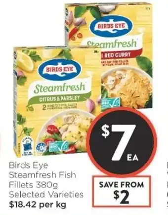 Foodworks Birds Eye Steamfresh Fish Fillets 380g offer
