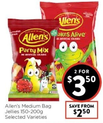 Allen's Medium Bag Jellies 150-200g