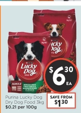 Foodworks Purina Lucky Dog Dry Dog Food 3kg offer