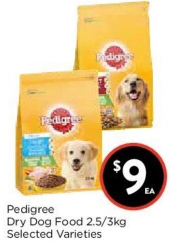 Foodworks Pedigree Dry Dog Food 2.5/3kg offer