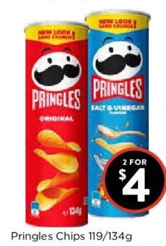 Foodworks Pringles Chips 119/134g offer
