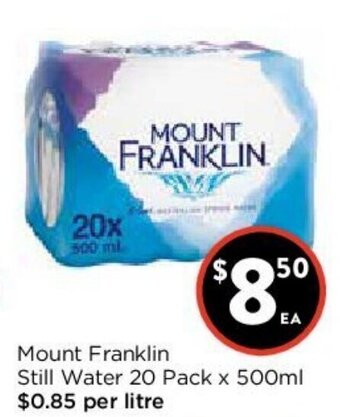 Foodworks Mount Franklin Still Water 20 Pack x 500ml offer