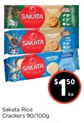 Foodworks Sakata Rice Crackers 90/100g offer