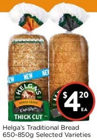 Foodworks Helga's Traditional Bread 650-850g offer