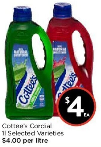 Cottee's Cordial 1L
