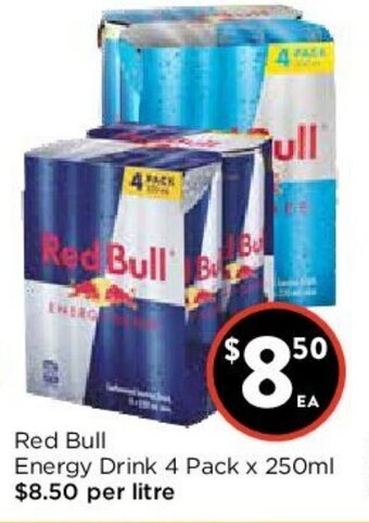 Foodworks Red Bull Energy Drink 4 Pack x 250ml offer