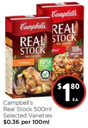 Foodworks Campbell's Real Stock 500ml offer