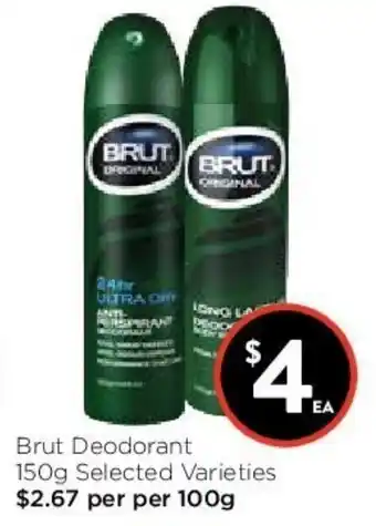 Foodworks Brut Deodorant 150g offer