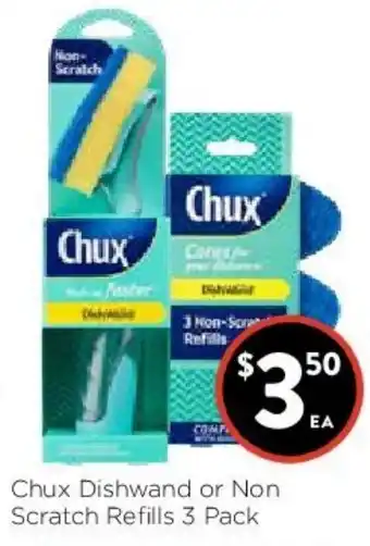 Foodworks Chux Dishwand or Non Scratch Refills 3 Pack offer