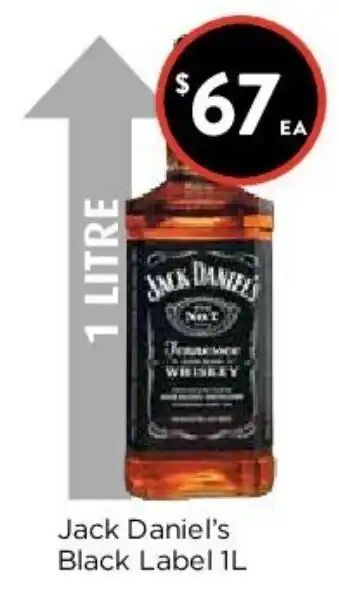 Foodworks Jack Daniel's Black Label 1L offer