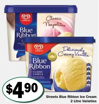 Streets Blue Ribbon Ice Cream 2L