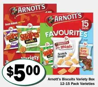 Friendly Grocer Arnott's Biscuits Variety Box 12-15 Pack offer