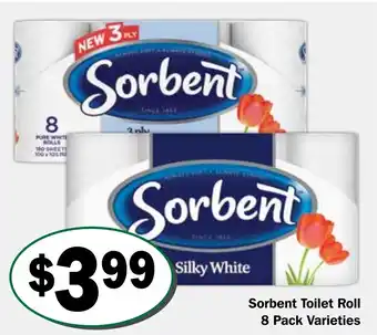 Sorbent Toilet Roll 8 Pack