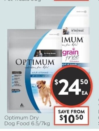 Foodworks Optimum Dry Dog Food 6.5/7kg offer