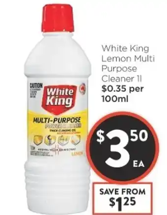 Foodworks White King Lemon Multi Purpose Cleaner 1L offer