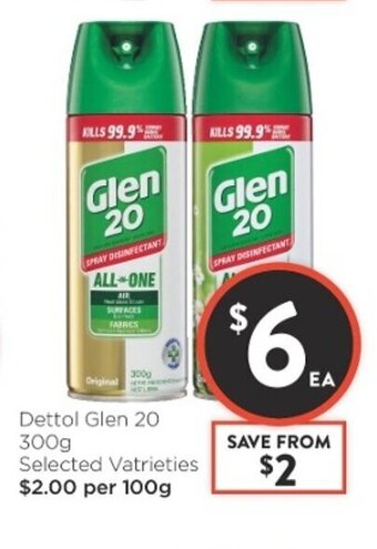 Foodworks Dettol Glen 20 300g offer