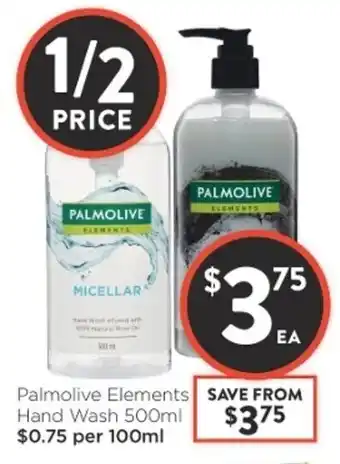 Foodworks Palmolive Elements Hands Wash 500ml offer