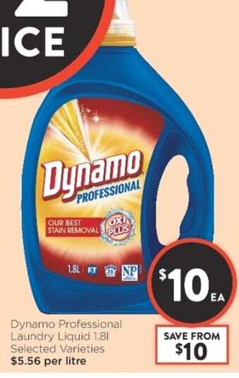 Foodworks Dynamo Professional Laundry Liquid 1.8L offer
