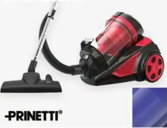 Harris Scarfe PRINETTI 2400w Bagless Vacuum Red or Blue offer