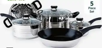 Harris Scarfe SMITH+NOBEL Traditions 5pc Stainless Steel Cookset offer