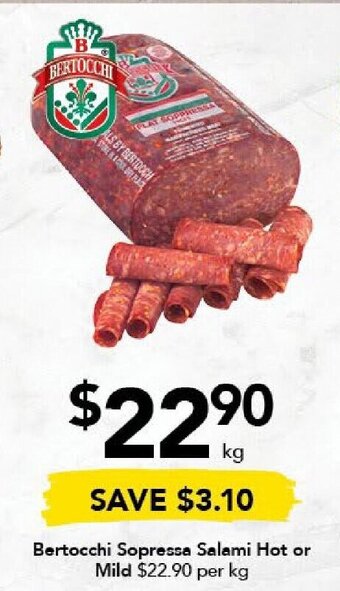 Drakes Bertocchi Sopressa Salami Hot or Mild offer