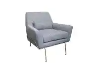 LivingStyles Maiden Fabric Lounge Armchair, Navy offer