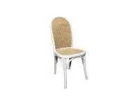 LivingStyles Luant Timber & Rattan Dining Chair, White offer