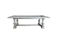 LivingStyles Westford Reclaimed Oregon Timber Dining Table, 240cmRustic Grey offer