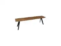 LivingStyles Kerleo Oak Timber & Iron Dining Bench, 170cm, Antique Oak offer