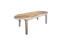 LivingStyles Franca Reclaimed Elm Timber Oval Dining Table, 260cm offer