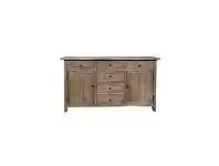 LivingStyles Limoux Reclaimed Elm Timber 2 Door 6 Drawer Sideboard, 130cm offer