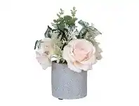 LivingStyles Mia Potted Artificial Rose & Hydrangea Arrangement , Pink Flower offer