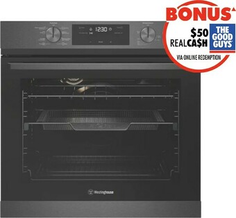 The Good Guys Westinghouse 60cm Electric Oven - Dark Stainless offer