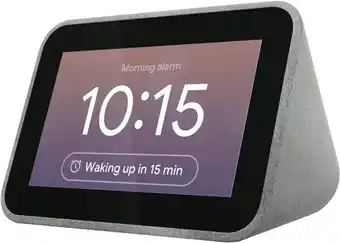 The Good Guys Lenovo Smart Clock with Google Assistant - Grey offer