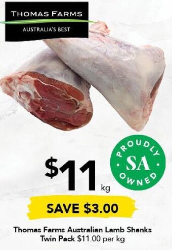 Drakes Thomas Farms Australian Lamb Shanks Twin Pack offer
