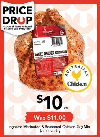 Drakes Inghams Marinated & Seasoned Chicken 2kg offer