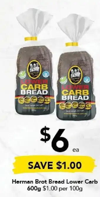 Herman Brot Bread Lower Carb 600g