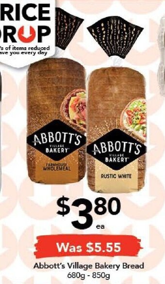 Drakes Abbott's Village Bakery Bread 680g-850g offer
