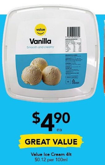 Drakes Value Ice Cream 4lt offer