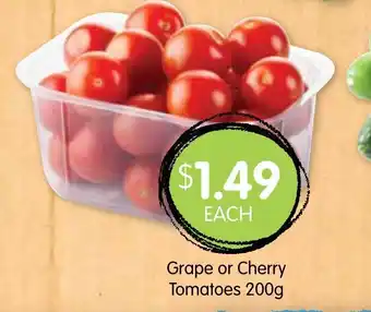 Spudshed Grapes or Cherry Tomatoes 200g offer