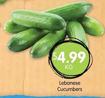 Spudshed Labanese Cucumbers offer