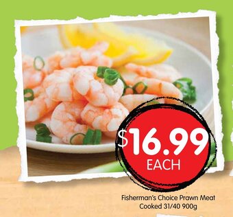 Spudshed Fisherman's Choice Prawn Meat Cooked 31/40 900g offer